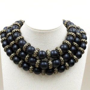 Kate Hines Designer High End Multi Strand Graduating Massive Necklace